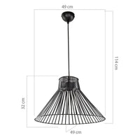 Lampada a sospensione filo metallico Panama MDL4135 colore nero