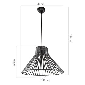 Lampada a sospensione filo metallico Panama MDL4135 colore nero