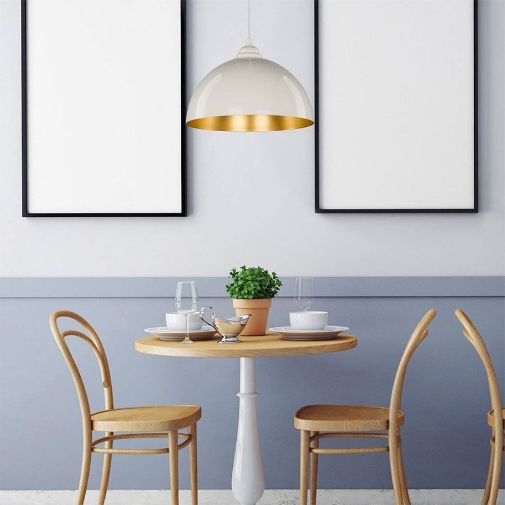 Lampada a sospensione in metallo Topak ASZ0948 colore bianco