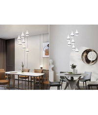 Lampada A Sospensione Led 80watt Design Goccia A Cascata Luce 6500k 4000k Lp-18a         