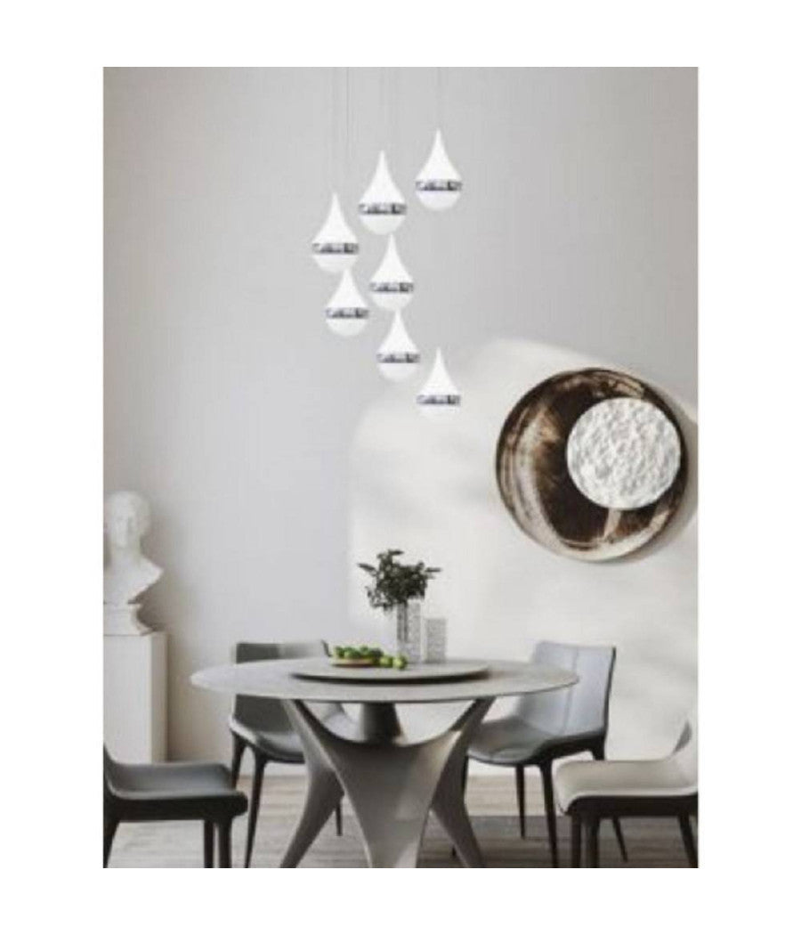 Lampada A Sospensione Led 80watt Design Goccia A Cascata Luce 6500k 4000k Lp-18a         