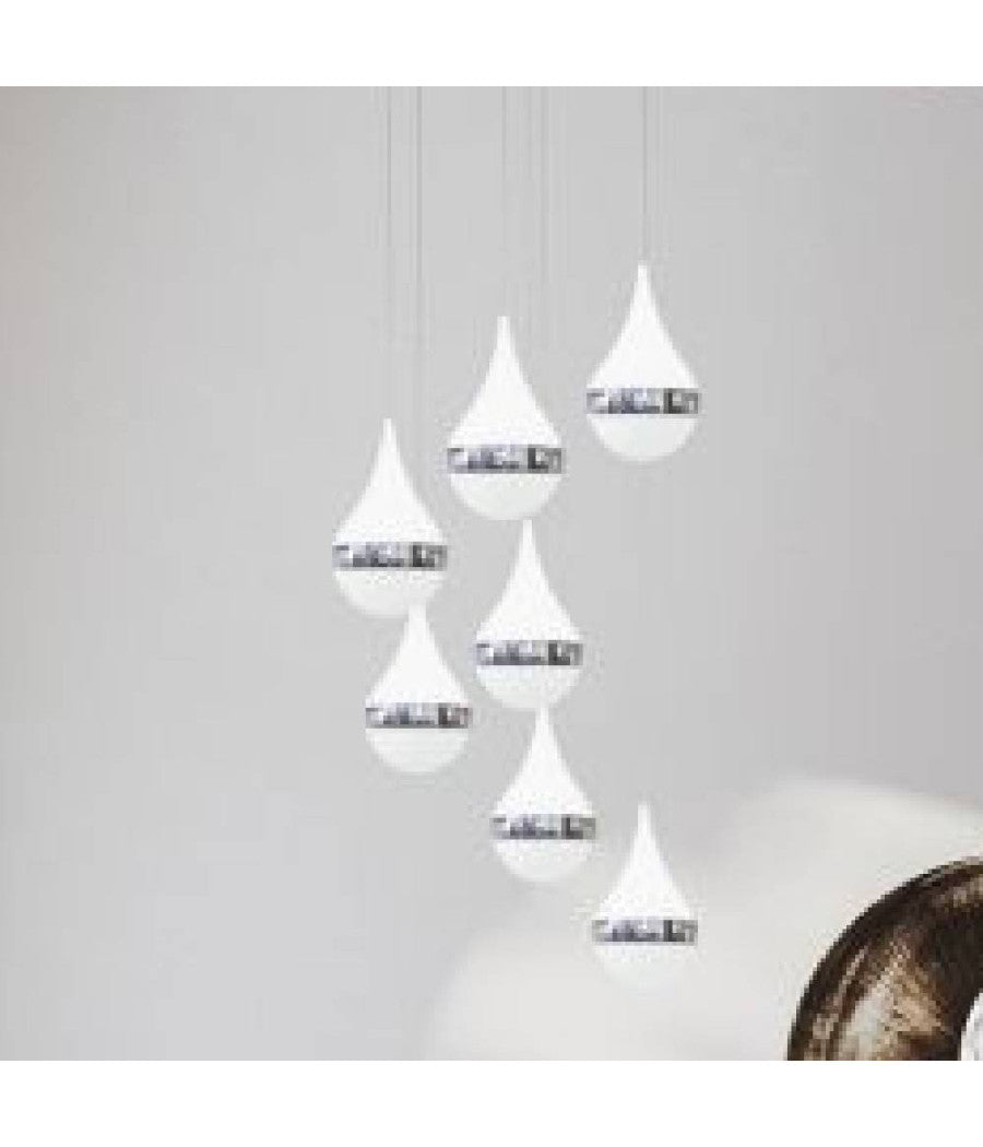 Lampada A Sospensione Led 80watt Design Goccia A Cascata Luce 6500k 4000k Lp-18a         
