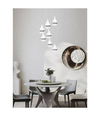 Lampada A Sospensione Led 80watt Design Goccia A Cascata Luce 6500k 4000k Lp-18a  -bianco Freddo      -