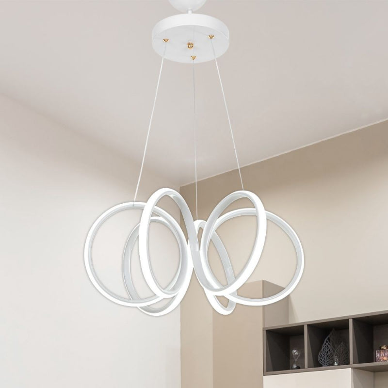 Lampada a sospensione LED Ilya forma spirale bianca MDL4439