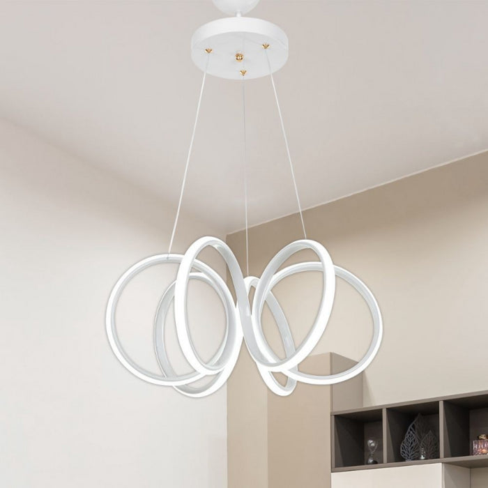 Lampada a sospensione LED Ilya forma spirale bianca MDL4439