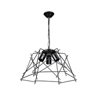 Lampada a sospensione 3 luci in metallo asimmetrico Tena MDL3854 colore nero
