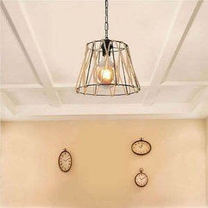 Lampada a sospensione metallo e corda Evren ASZ0881 colore nero