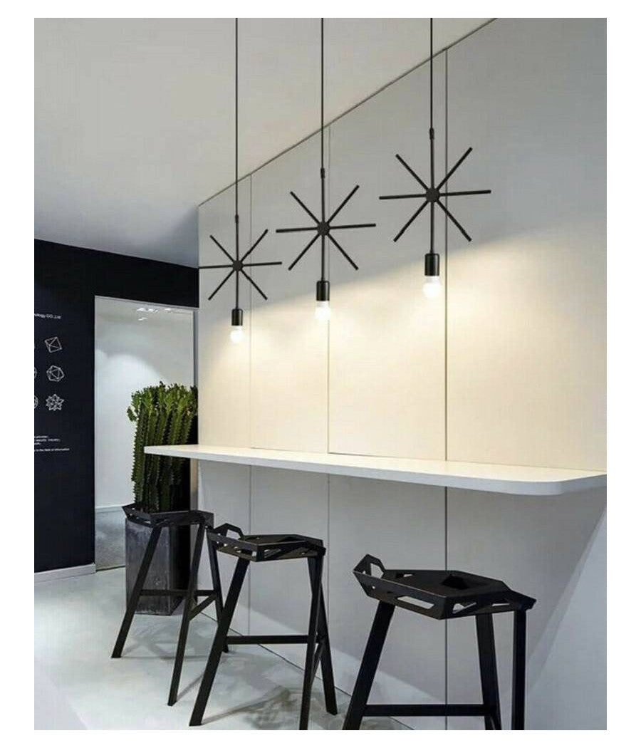 Lampada A Sospensione Moderna A Stella Per Lampadine E27 Portalampada B35-x  Bianco       