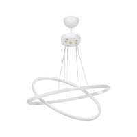 Lampada a sospensione Muso due anelli bianchi Led MDL4438