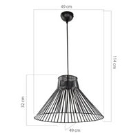 Lampada a sospensione Panama MDL4135 filo metallico nero