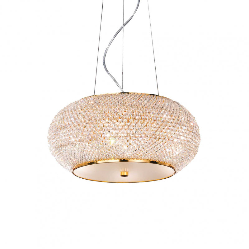 Lampada A Sospensione Pasha' Sp6 Oro Ideal-Lux