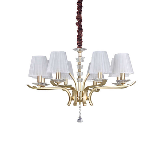 Lampada A Sospensione Pegaso Sp8 Ottone Ideal-Lux
