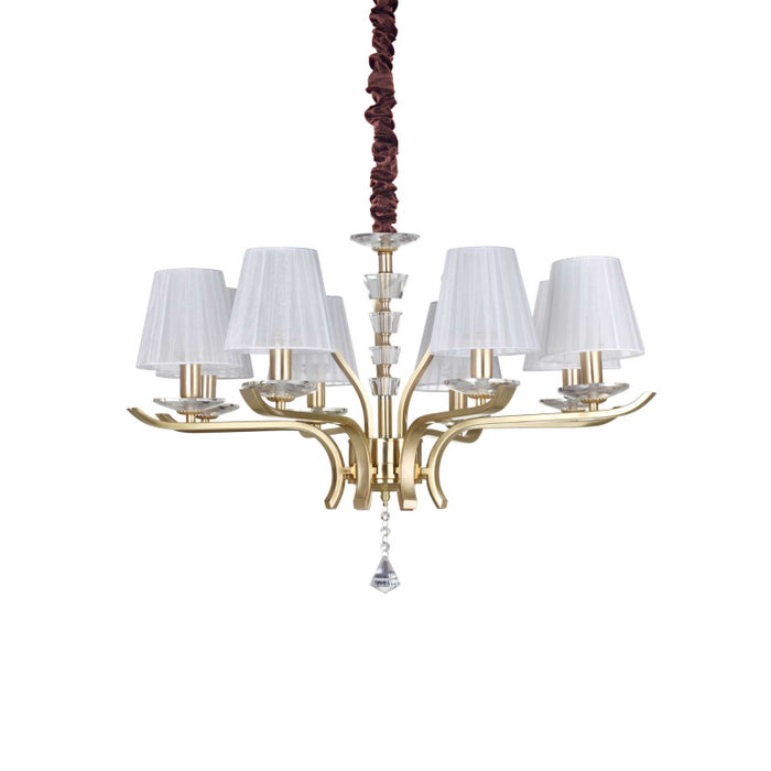Lampada A Sospensione Pegaso Sp8 Ottone Ideal-Lux