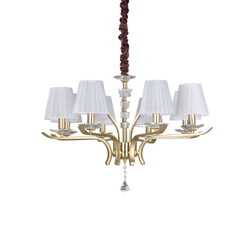 Lampada A Sospensione Pegaso Sp8 Ottone Ideal-Lux