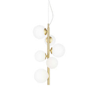 Lampada A Sospensione Perlage Sp6 Bianco Ideal-Lux