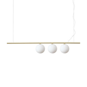 Lampada A Sospensione Perline Sp3 Ottone Ideal-Lux