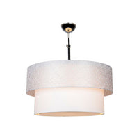 Lampada a sospensione Polo MDL2749 in tessuto grigio
