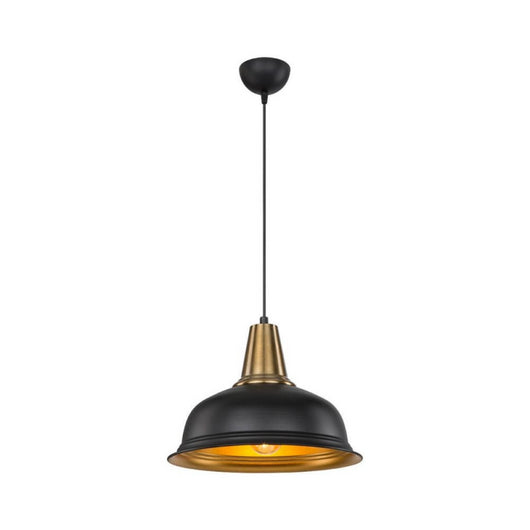 Lampada a sospensione Rena ASZ1341 metallo nero interno oro