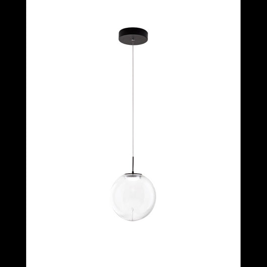 Ariel - Lampada a sospensione singola trasparente di Fabas Luce - Led 14W dimmerabile - Lampada da soffitto design moderno