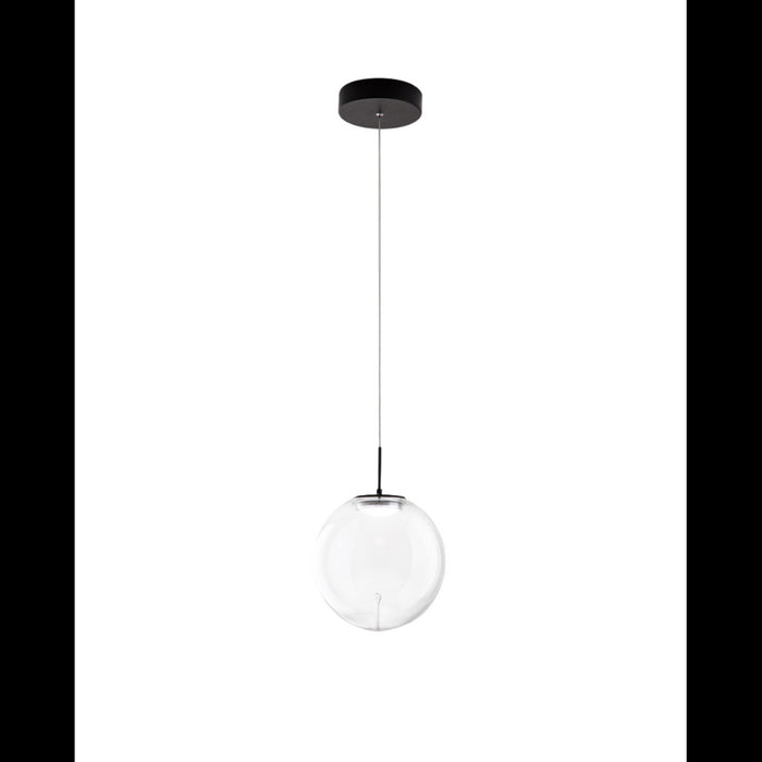 Ariel - Lampada a sospensione singola trasparente di Fabas Luce - Led 14W dimmerabile - Lampada da soffitto design moderno