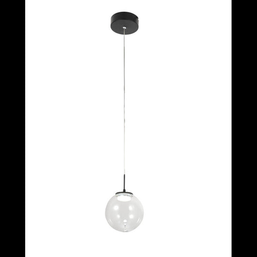 Ariel - Lampada a sospensione singola trasparente di Fabas Luce - Led 8W dimmerabile - Lampada da soffitto design moderno