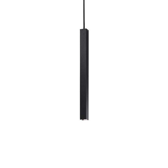 Lampada A Sospensione Ultrathin Sp D040 Square On-Off Nero Ideal-Lux