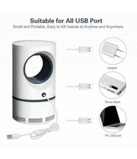 Lampada Anti Zanzare Insetti Mosche Zanzariera Elettrica Usb Led Aspiratore Fan         