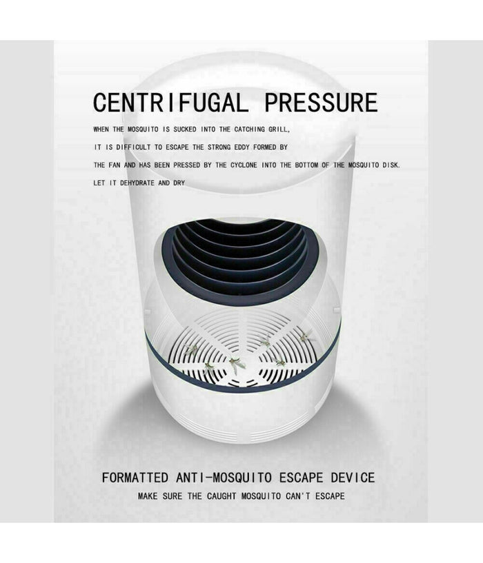 Lampada Anti Zanzare Insetti Mosche Zanzariera Elettrica Usb Led Aspiratore Fan         