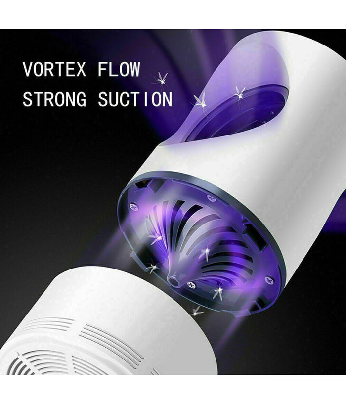 Lampada Anti Zanzare Insetti Mosche Zanzariera Elettrica Usb Led Aspiratore Fan         