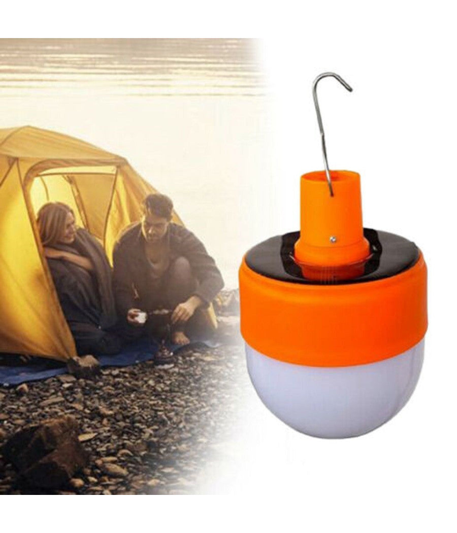 Lampada Campeggio Portatile Solare Led Lanterna Gancio Ricaricabile Usb Tx-9639         