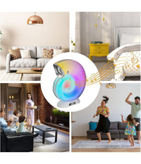 Lampada Caricabatterie Wireless Altoparlante Portatile Luce Notturna Conchiglia         