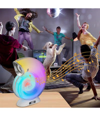 Lampada Caricabatterie Wireless Altoparlante Portatile Luce Notturna Conchiglia         