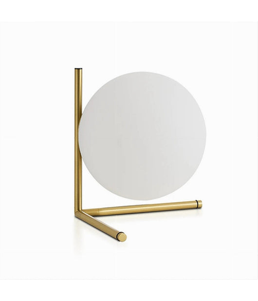 Lampada Comodino Minimalista Lume Decorativo In Metallo Bronzo Sfera Vetro G9 D34         