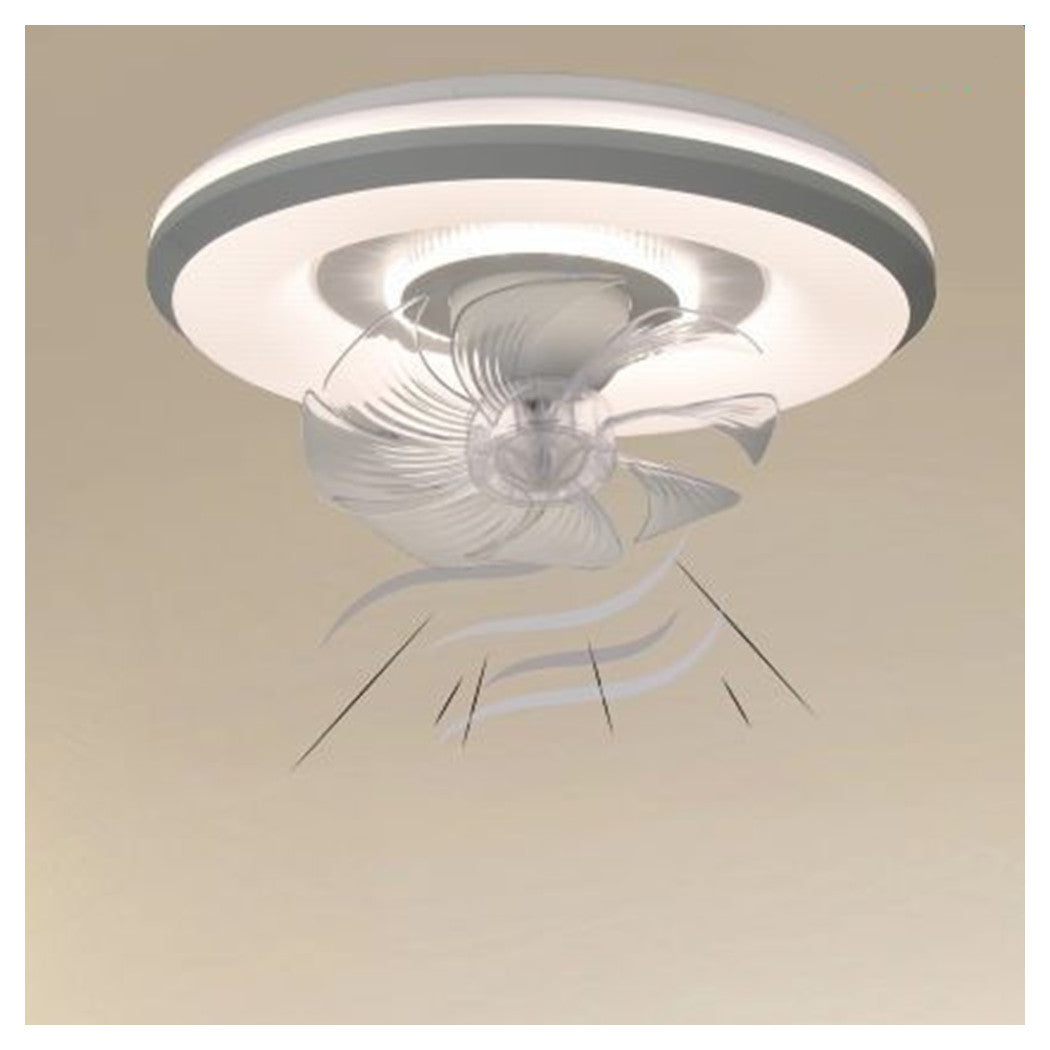 Trade Shop - Lampada Con Ventola Ventilatore Plafoniera Da Soffitto Led Luce 3200k-6500k 33252         