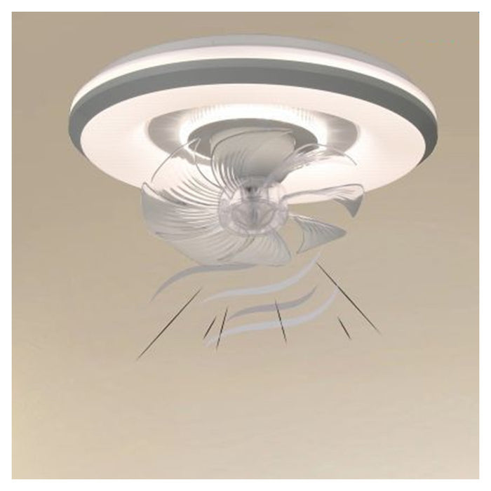 Trade Shop - Lampada Con Ventola Ventilatore Plafoniera Da Soffitto Led Luce 3200k-6500k 33252         