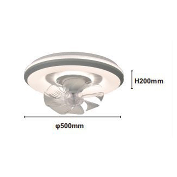 Trade Shop - Lampada Con Ventola Ventilatore Plafoniera Da Soffitto Led Luce 3200k-6500k 33252         