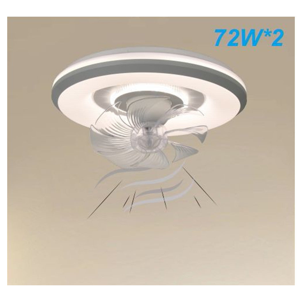 Trade Shop - Lampada Con Ventola Ventilatore Plafoniera Da Soffitto Led Luce 3200k-6500k 33252         