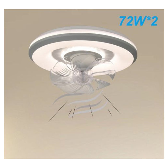 Trade Shop - Lampada Con Ventola Ventilatore Plafoniera Da Soffitto Led Luce 3200k-6500k 33252         