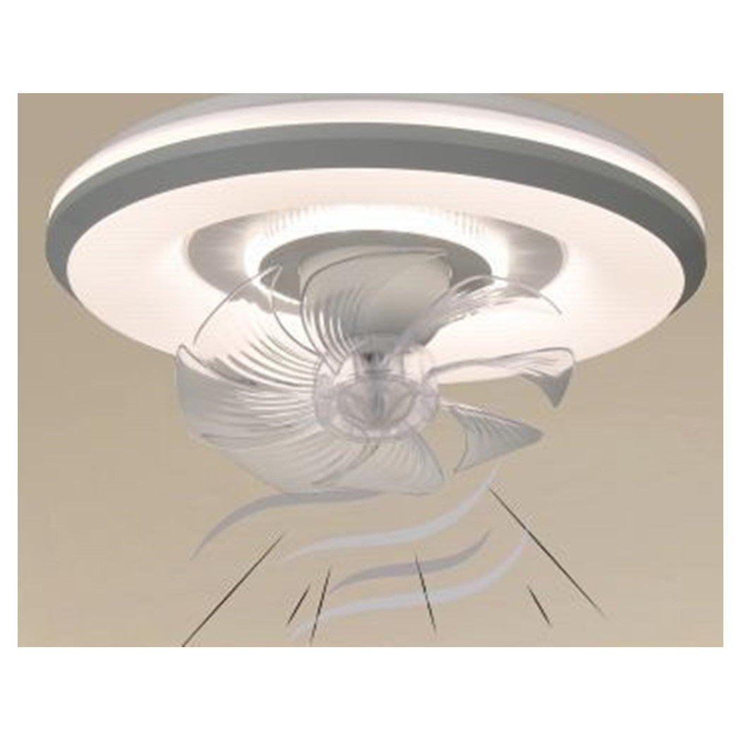 Trade Shop - Lampada Con Ventola Ventilatore Plafoniera Da Soffitto Led Luce 3200k-6500k 33252         