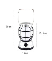 Lampada Da Campeggio A Led Solare Lanterna A Fiamma Portatile Ricaricabile Usb         