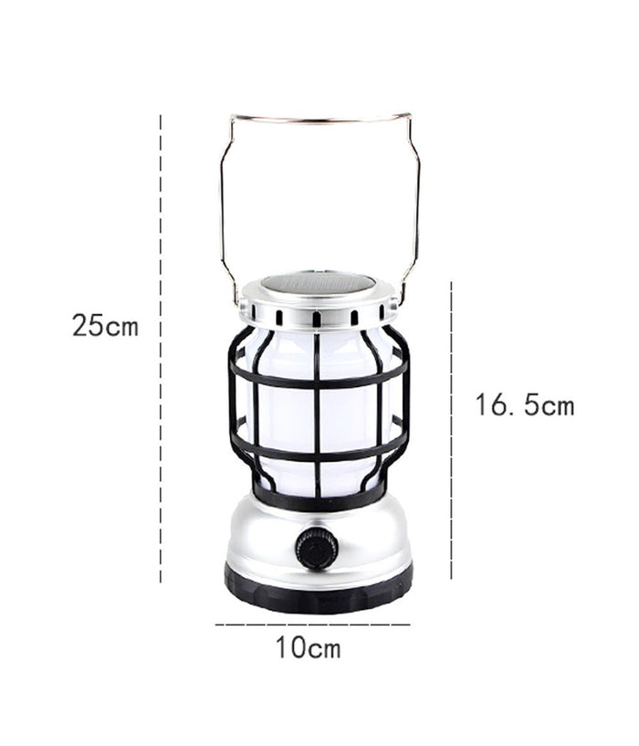 Lampada Da Campeggio A Led Solare Lanterna A Fiamma Portatile Ricaricabile Usb         