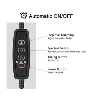 Lampada Da Coltivazione Piante A Led 60 Led Flessibile Serra Coltura Idroponica         