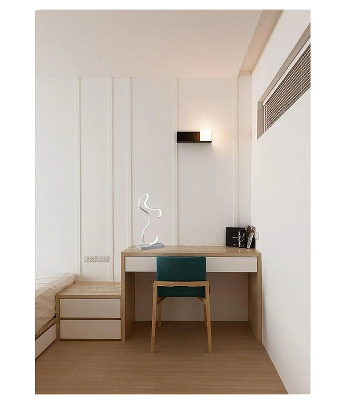 Lampada Da Comodino Curva Lume 12w Lumino Moderno Luce Fredda Calda Naturale D03         