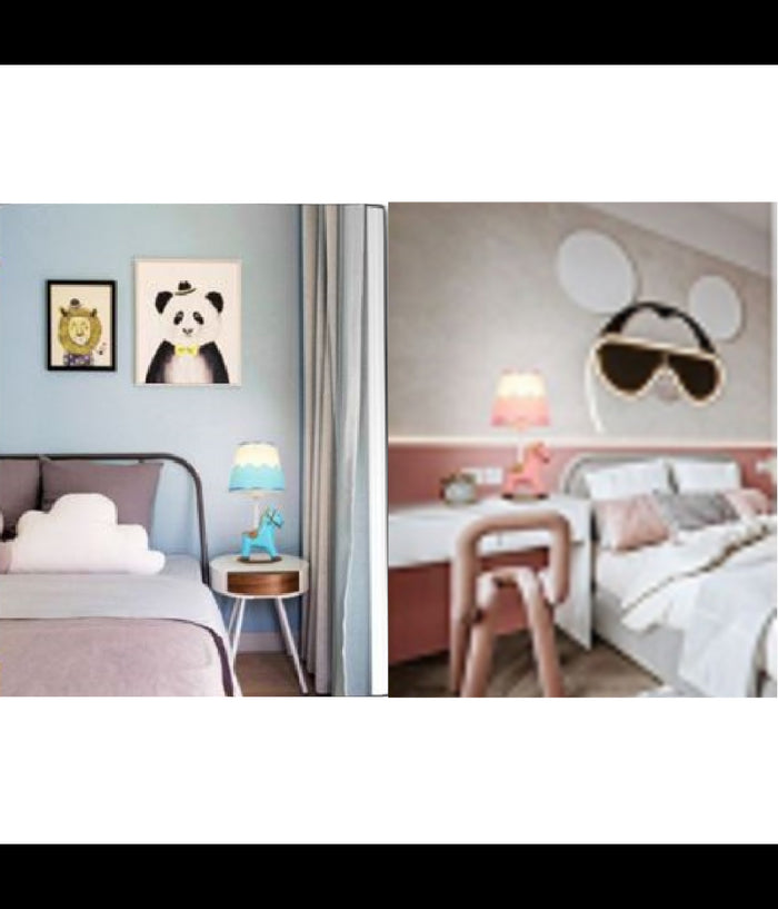 Lampada Da Comodino Scrivania Cameretta Bimba Bimbo Cavallo A Dondolo E27 D09         