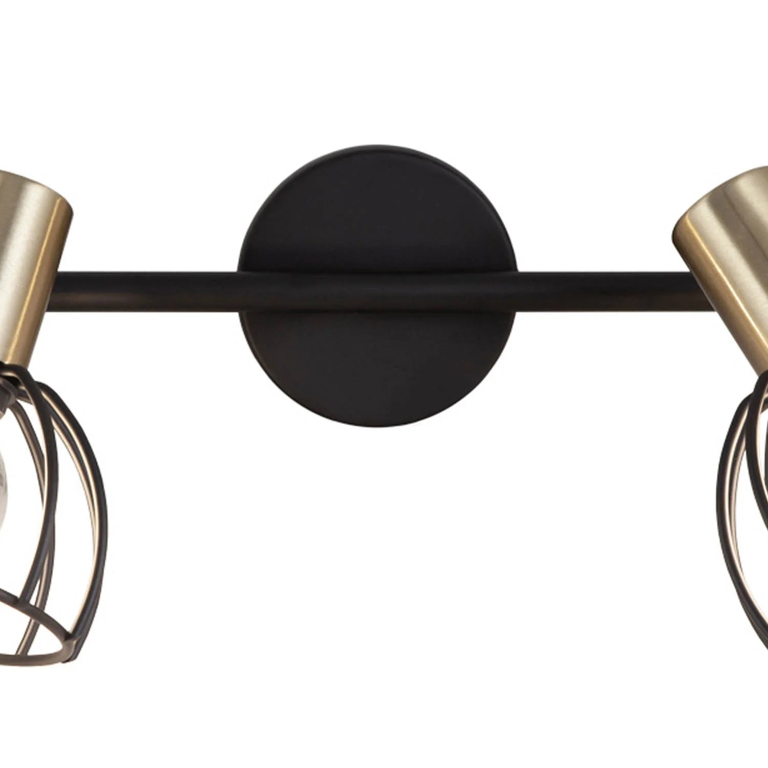 LÚZETE - LAMPADA DA PARETE 2 LUCI NERO OPACO GABRIELLE