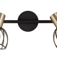 LÚZETE - LAMPADA DA PARETE 2 LUCI NERO OPACO GABRIELLE