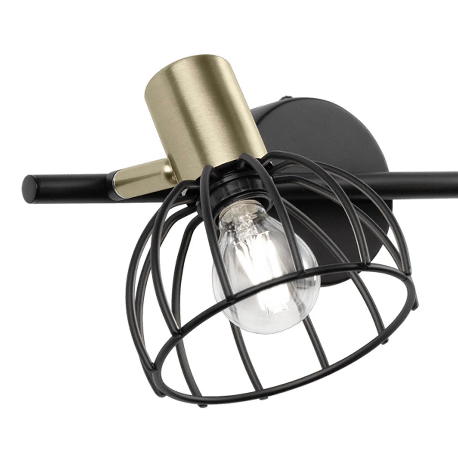 LÚZETE - LAMPADA DA PARETE 2 LUCI NERO OPACO GABRIELLE