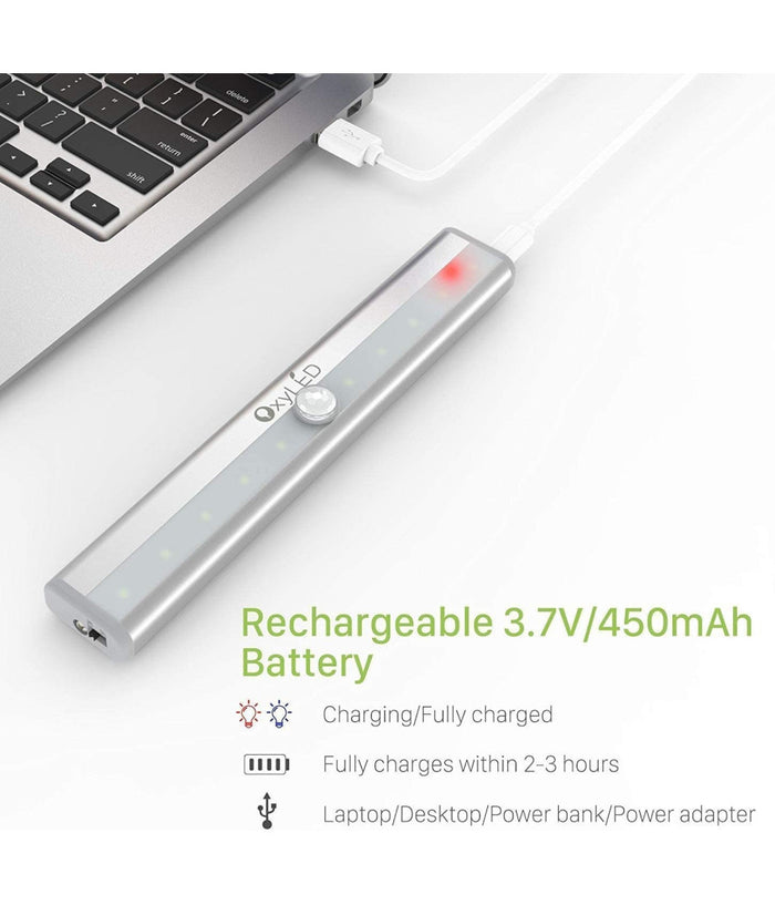 Trade Shop - Lampada Da Parete A Induzione 10led Con Sensore Di Movimento Per Armadi Q-led100 -