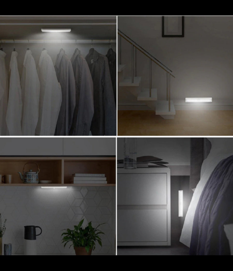 Trade Shop - Lampada Da Parete A Induzione 10led Con Sensore Di Movimento Per Armadi Q-led100 -