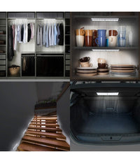 Trade Shop - Lampada Da Parete A Induzione 10led Con Sensore Di Movimento Per Armadi Q-led100 -